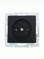 Lezard VESNA мех. роз. СУ 1 мест. 16А черный бархат (ПБТ) (корп. ABS)  742-4288-121B