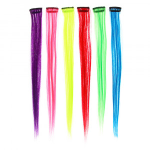 BERIOTTI Цветные пряди волос на гребне, длина 35-40см, ПВХ, 6 цветов