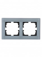 Lezard VESNA рамка акрил СУ 2 мест., гориз., матовая серо-голубая 742-M7080-147