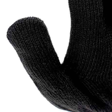 Перчатки трикотажные, акрил, ПВХ гель, "Протектор", черны, оверлок Сибртех