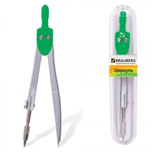 Циркуль BRAUBERG "Klasse", 125 мм, туба, 210314