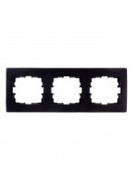 Lezard KARINA рамка 3 мест. (горизонт.) б/вст чёрн. бархат (ABS) 707-4200-148