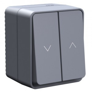 Systeme Electric AtlasDesign Profi54 выкл. ОУ 2 кл. для жалюзи, IP54, АНТРАЦИТ ATN544019 (2!)