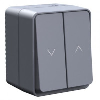 Systeme Electric AtlasDesign Profi54 выкл. ОУ 2 кл. для жалюзи, IP54, АНТРАЦИТ ATN544019 (2!)