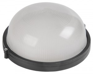 IEK св-к влагозащ. НПП1301 круг 60W E27 130гр. банник d192x75 алюм,термостекло черный IP54 ЖКХ(НПБ)