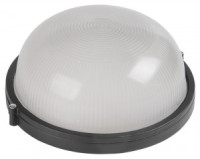 IEK св-к влагозащ. НПП1301 круг 60W E27 130гр. банник d192x75 алюм,термостекло черный IP54 ЖКХ(НПБ)