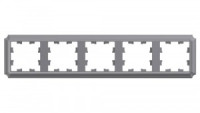 Systeme Electric AtlasDesign ANTIQUE рамка СУ 5 мест. СТАЛЬ ATN100905 (5!)