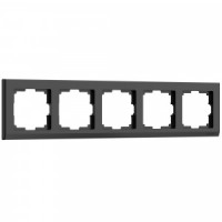 Werkel рамка СУ 5 мест. Stark (черный) (WL04-Frame-05-black a030809)W0051808 a050926