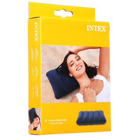 INTEX Подушка надувная 43x28x9см, синяя 68672