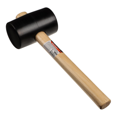 ЕРМАК Киянка резиновая, 910 г, черная резина, деревянная рукоятка