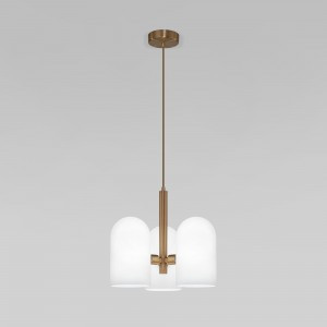 Eurosvet св-к подвесной 3x40W E14 345х345х2000 мет. бел./латунь Bambola 50357/3 Умный дом a065660