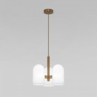 Eurosvet св-к подвесной 3x40W E14 345х345х2000 мет. бел./латунь Bambola 50357/3 Умный дом a065660