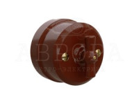 МЕЗОНИНЪ Аврора выкл. ОУ перекрест. поворот.  (1 кл) 10А КОРИЧ. фарфор GE70406-04