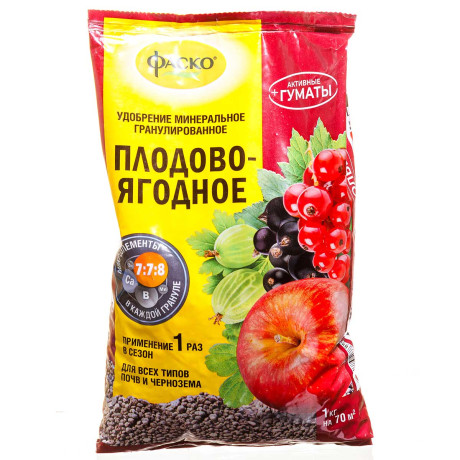 Удобрение минеральное Ягодный кустарник 1кг ФАСКОх20