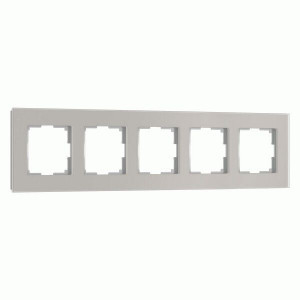 Werkel рамка СУ 5 мест. Senso (дымчатый, стекло soft-touch) W0053117