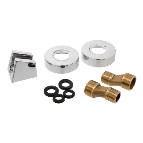 RAIN Смеситель для ванны Нефрит, прямой излив 35см, керам. кран-буксы 1/2, душ. набор, латунь, хром