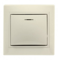 Smartbuy Венера выкл. СУ 1-клавишный с индикатором 10А бежевый  (SBE-01i-10-SW1-1-c)