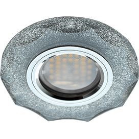 Ecola DL1653 MR16 GU5.3 св-к  Стекло с вогнутыми гранями Серебряный блеск/Хром 25x90 FS1653EFF (10!)