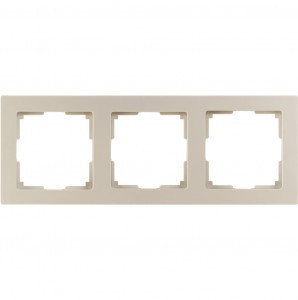 Smartbuy Нептун Рамка 3-местная пластик бежевая (SBE-06i-Plastic-FR-3)