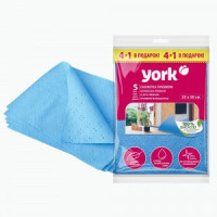 Салфетки вискозные(100%)35*50см,перфорированные,сверхвлаговпитывающие,4+1шт/уп,Премиум,020310/ YORK
