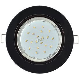 Ecola GX53 H4 5310 св-к Стекло Круг хром-черный 38x126 FP53RNECH (10!)