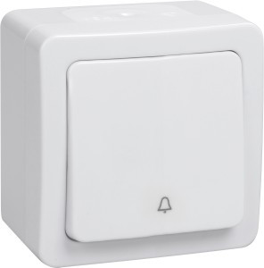 IEK ГЕРМЕС PLUS ВСк20-1-0-ГПБ выкл. 1 кл. кноп. ОУ IP54 (цвет клавиш: белый) EVMP13-K01-10-54-EC
