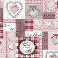 Клеенка 140*20 ДЕКОРАМА 176А (сердечки роз) ТУРЦИЯ