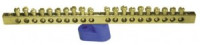 EKF Шина N "Ноль" (нул.) 6х9мм 12 отв. 63A (1 изолятор "стойка", латунь) sn0-63-12-1