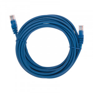 REXANT коммутац. шнур (патч-корд) U/UTP, cat5e, 5м, литой, RJ45-RJ45, LSZH, синий, 02-0104-5