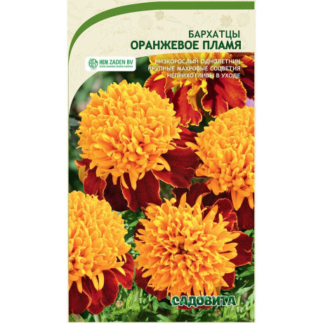 Бархатцы Оранжевое пламя 0,2гр Садовита Ц