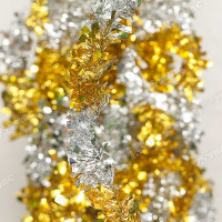 Мишура YТ16А-86А золото/серебро d-4,5см L2м (ЗАПАЙКА 10шт)