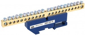 IEK шина N "Ноль" (нул.) на DIN-изол ШНИ-8х12-22-Д-С