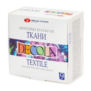 Краски акриловые для ткани Decola 9цвx20 мл, 4141111 1147813