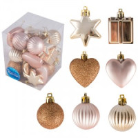 Набор елочных украшений &quot;Ассорти&quot; (24шт)  цвет розовый Волшебная страна