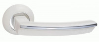 Ручка дверная компл.круг.основ. РЕНЦ Ровиго белый/хром блестящий INDH 428-08 W/CP