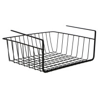 Корзина подвесная на полку тм VETTA, металл, 35х26х13,5см, цвет черный