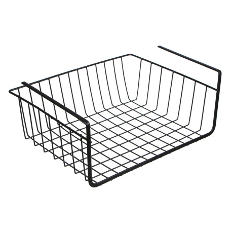 Корзина подвесная на полку тм VETTA, металл, 35х26х13,5см, цвет черный