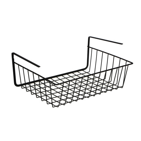 Корзина подвесная на полку тм VETTA, металл, 35х26х13,5см, цвет черный