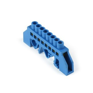 Smartbuy Шина N "Ноль" (нул.) (латунь) 6х9мм изолятор комб. на DIN-рейку, 8 отв. SBE-bc-8-dri