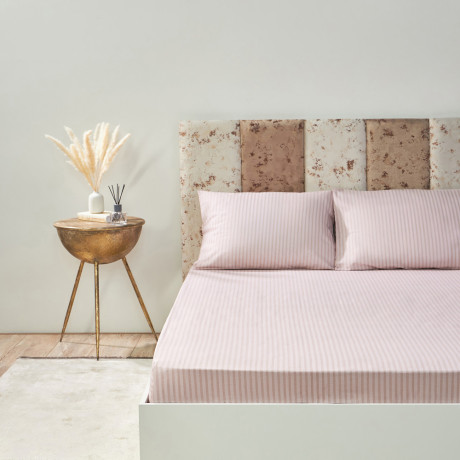 PROVANCE Хейзел Простыня на резинке 160х200х20см, 100% хлопок, бязь, бежевый