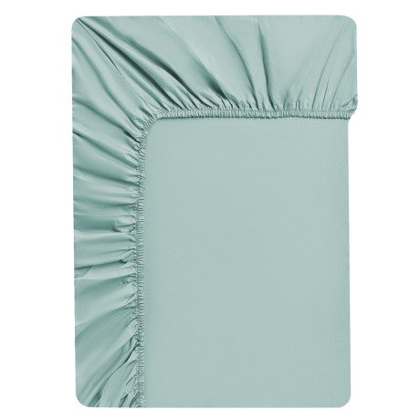 BY COLLECTION Простыня на резинке 140х200х25см, 100% хлопок, голубой