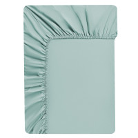 BY COLLECTION Простыня на резинке 140х200х25см, 100% хлопок, голубой