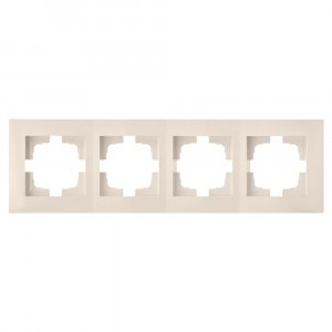 Bylectrica НОВЫЙ СТИЛЬ рамка 4 мест. СУ беж., (ЮЛИГ.735212.554 бежевый)