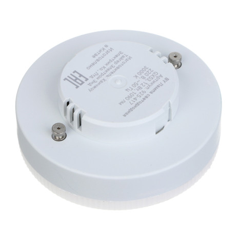 Лампа светодиодная BY GX53 12 Вт, 1090 Лм, 3000 K, 175-265 В, Ra>80, IRF <5%,IC, 2 года гар.