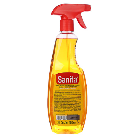 Спрей для стекол "Sanita" с нашатырным спиртом, п/б, 500 мл
