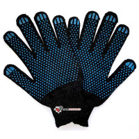 Перчатки трикотажные с ПВХ "Стандарт лайт" 10 класс черные