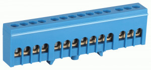 ЭРА шина N ноль ШНИ-6х9-14-Д-Синий 14 отв. в изол. корпусе на DIN-рейку (уп.10шт, цена за шт) 62869