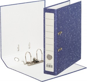 Папка-регистратор Attache Economy без мет.уголка_бюджет 75мм ч/б, синяя 1204347