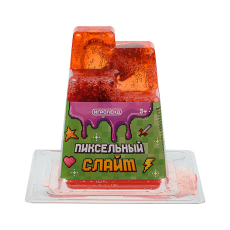 ИГРОЛЕНД Игрушка для детей из полимерных пластичных масс, "Пиксельный Слайм" 150 мл, с фиг., 4 диз.