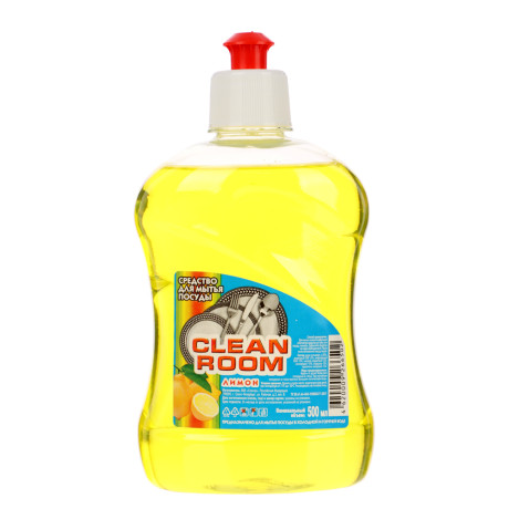 Средство для мытья посуды Clean Room, лимон, п/б, 500мл